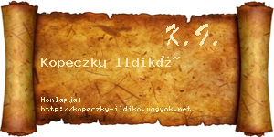 Kopeczky Ildikó névjegykártya