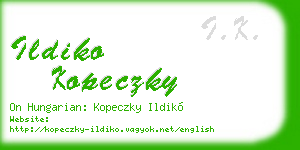 ildiko kopeczky business card